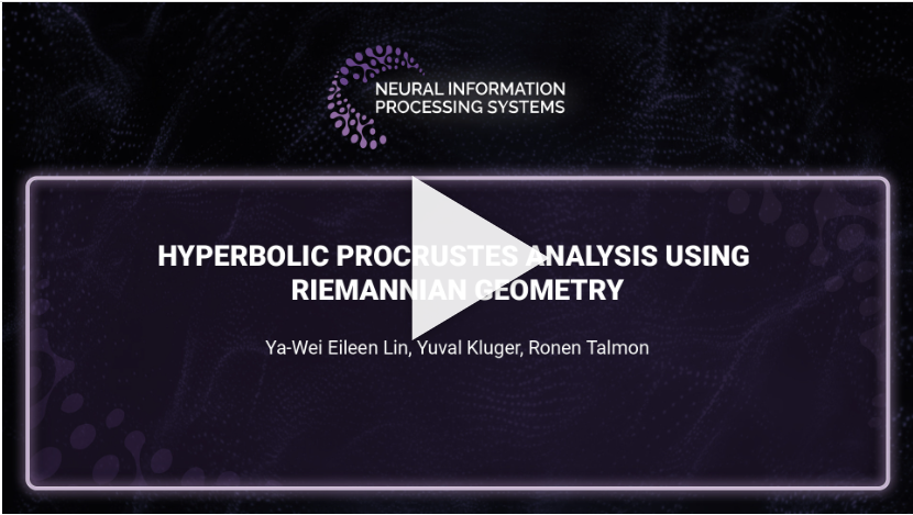 Hyperbolic Procrustes Analysis Using Riemannian Geometry